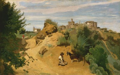 Genzano by Jean Baptiste Camille Corot